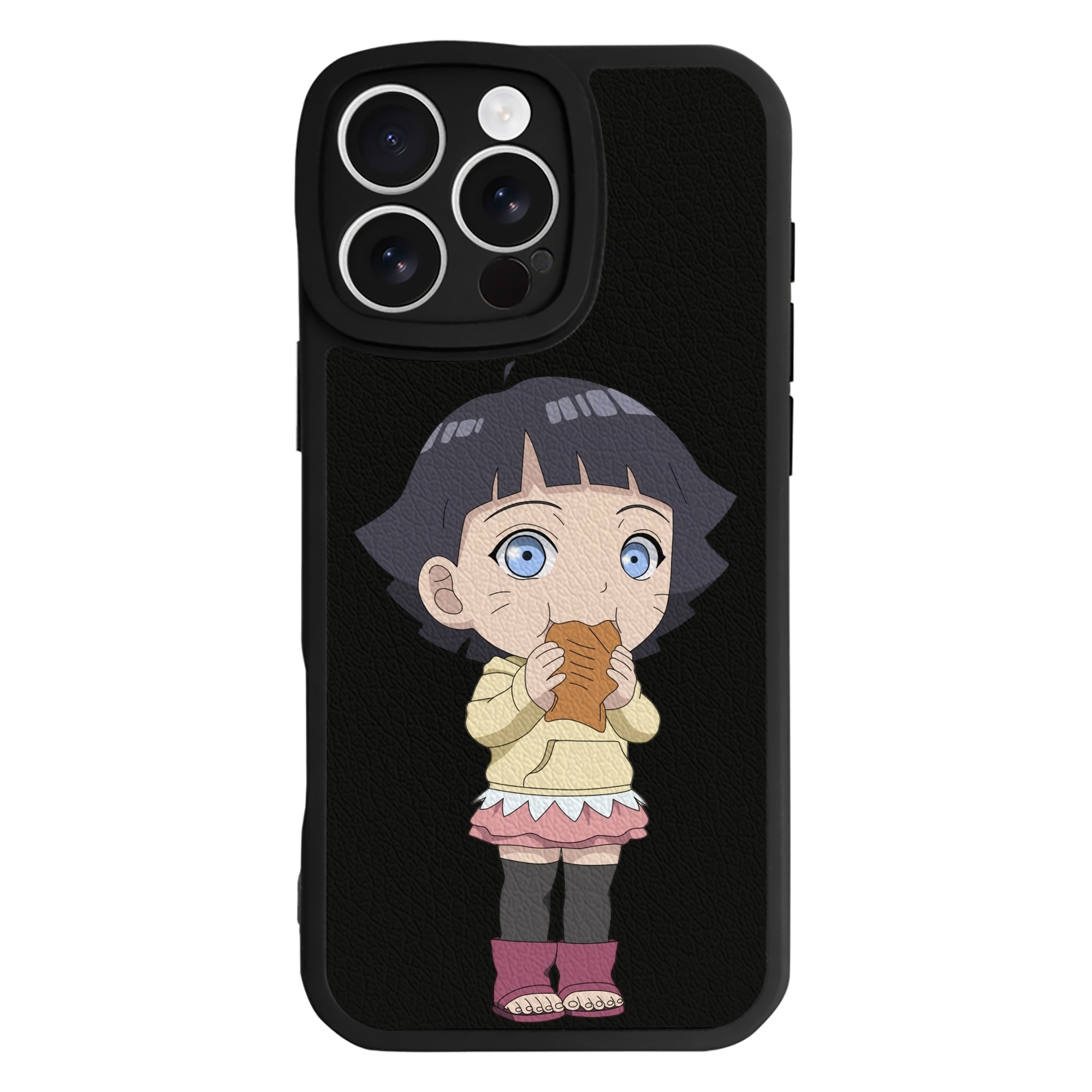 （画像用） NARUTO -ナルト- うずまき ヒマワリ Uzumaki Himawari 【iPhone 16シリーズ対応】シリコンスマホケース（レザー調） 材質：シリコン